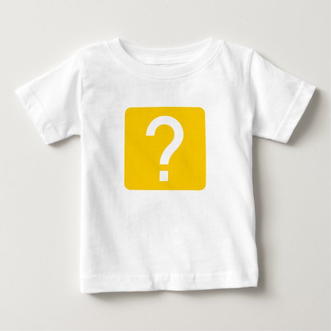 Question Mark Square Panel Baby T-Shirt (Front)