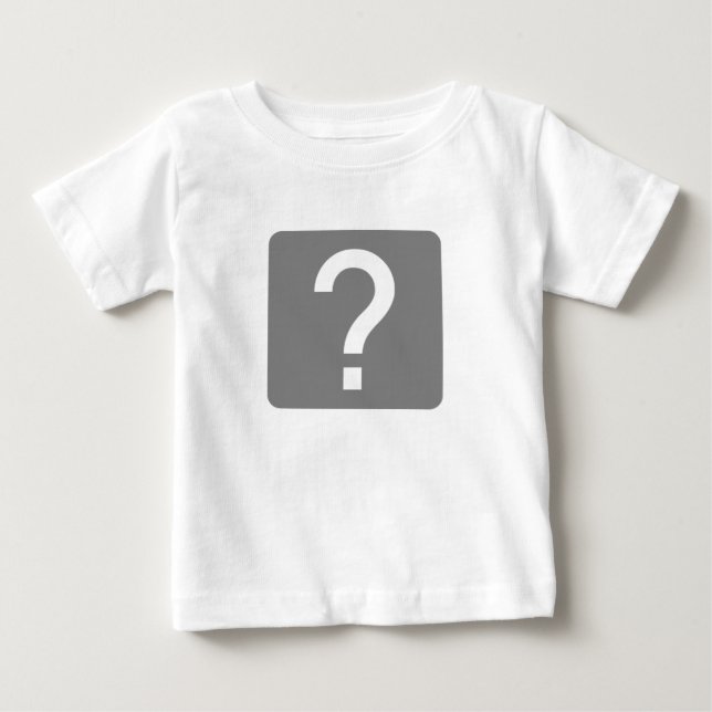 Question Mark Square Panel Baby T-Shirt (Front)