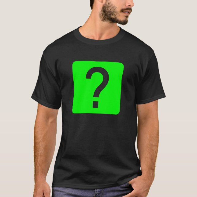 Question Mark Square Panel T-Shirt (Front)
