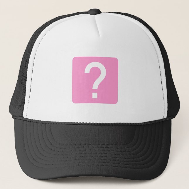 Question Mark Square Panel Trucker Hat (Front)