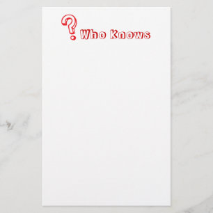 Question Mark Stationery
