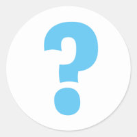Question mark stickers and envelope seals