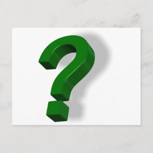 question mark symbol postcard