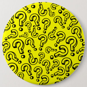 Question Marks 6 Cm Round Badge