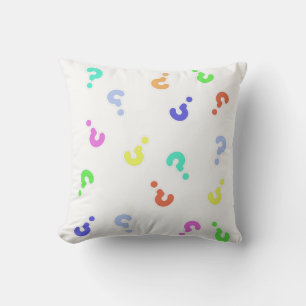 Question Marks Funky Throw Pillow