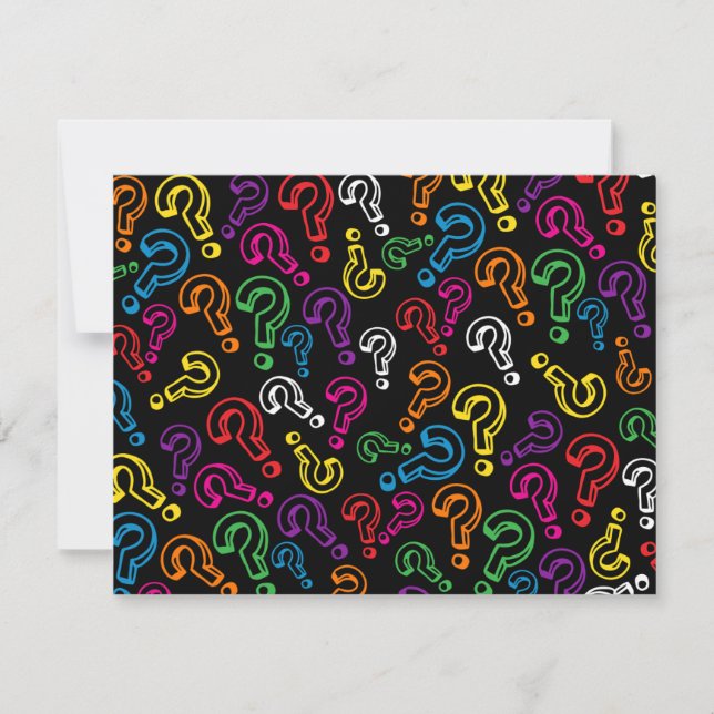 Question Marks Invitation (Front)