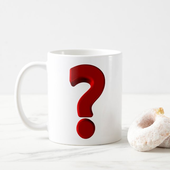 Question Marks Mug (With Donut)