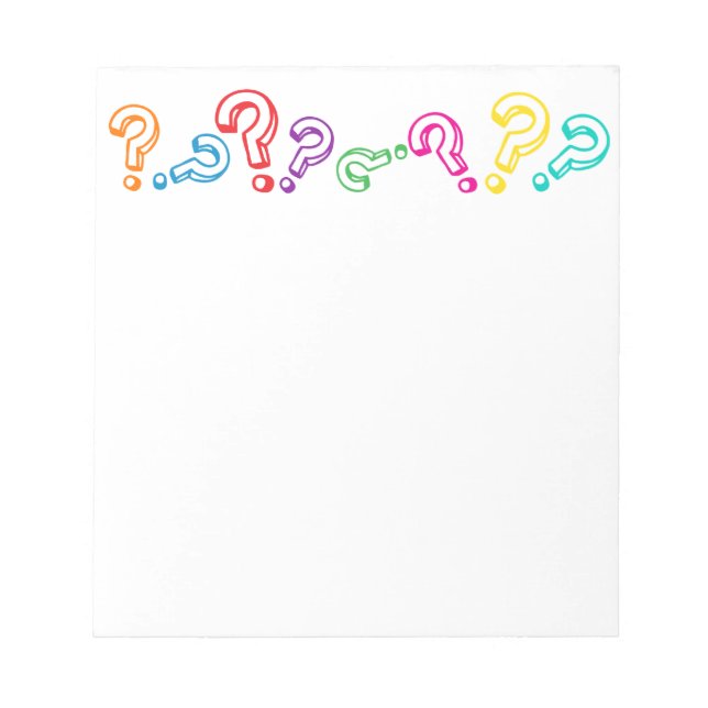 Question Marks Notepad (Front)