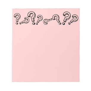 Question Marks Notepad