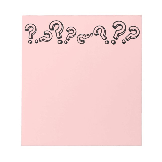 Question Marks Notepad (Front)