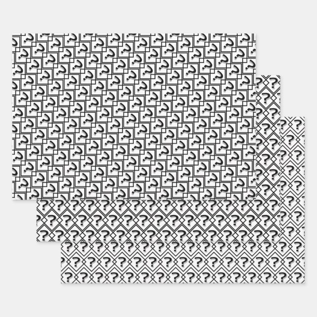 Question Marks To Make One Curious Wrapping Paper Sheet (Set)