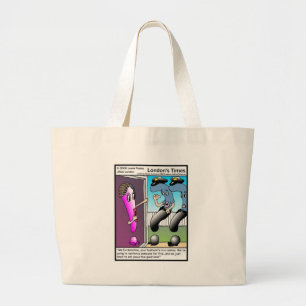 Question Police Funny Cartoon Gifts & Tees Large Tote Bag