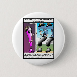 Question Police Funny Gifts Tees Mugs & Cards 6 Cm Round Badge