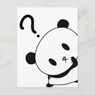 question time panda postcard