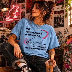 Questionable Intentions Funny Opossum T-Shirt