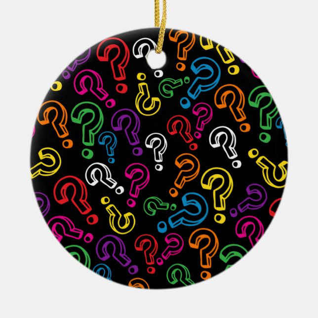 Questions Ceramic Tree Decoration (Front)