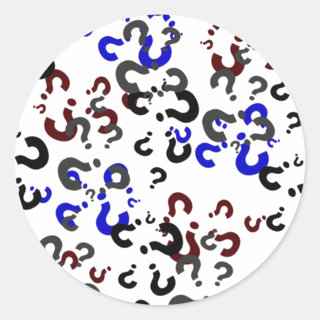 Questions Classic Round Sticker (Front)