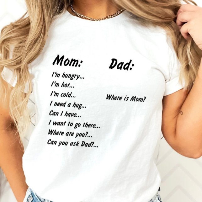 Questions for mum and dad T-shirt (Creator Uploaded)