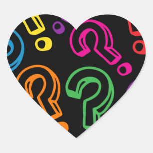Questions Heart Sticker