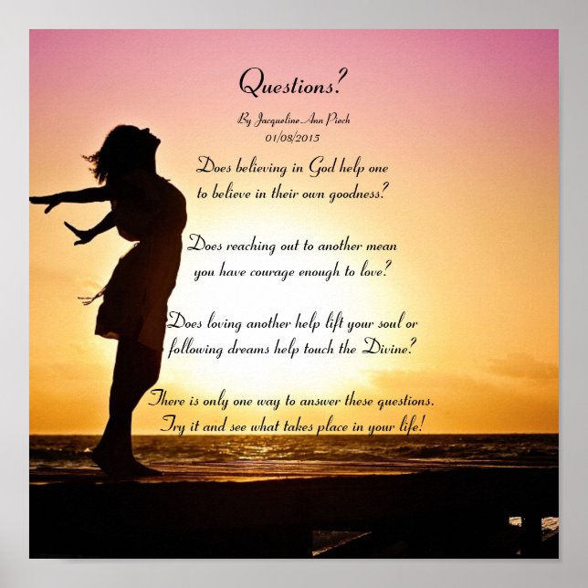 Questions Poetry Poster (Front)