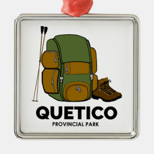 Quetico Provincial Park Backpack Metal Tree Decoration