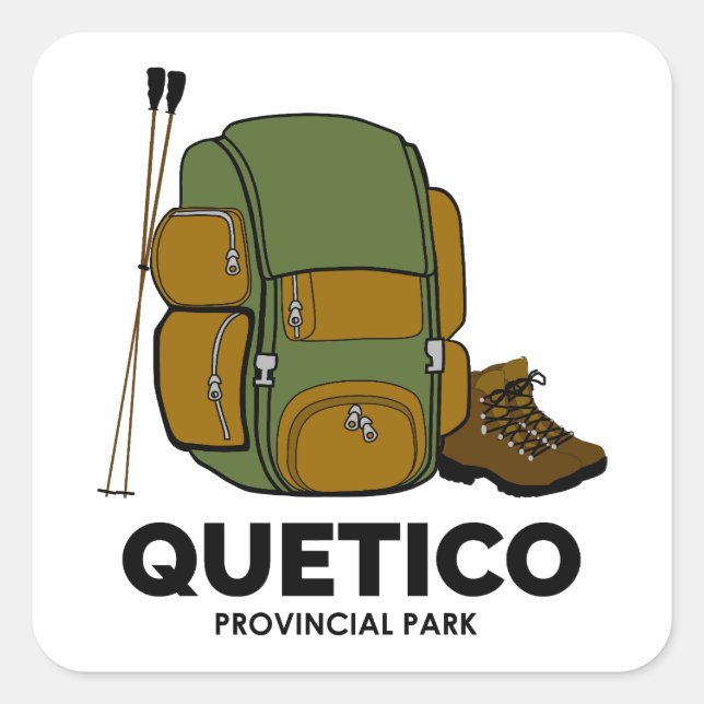 Quetico Provincial Park Backpack Square Sticker (Front)