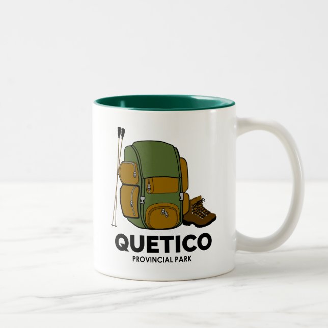Quetico Provincial Park Backpack Two-Tone Coffee Mug (Right)