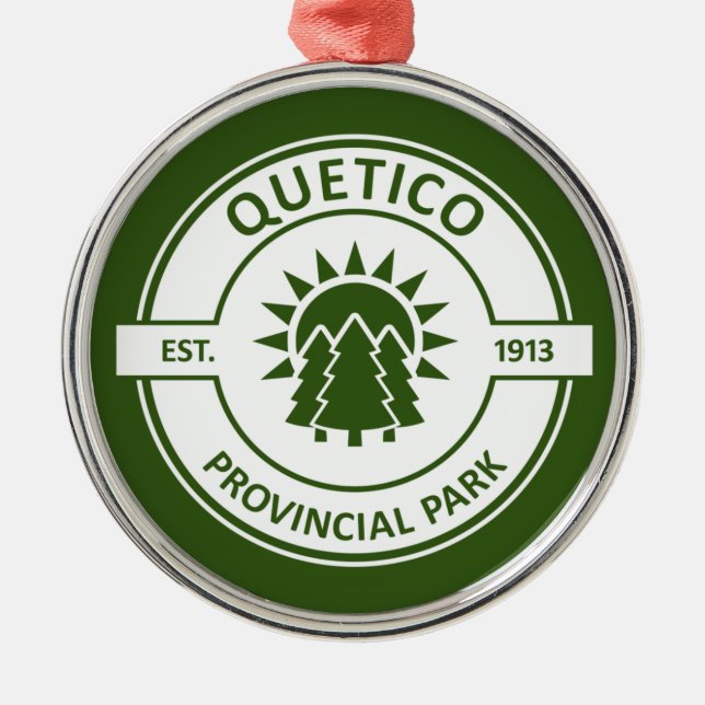 Quetico Provincial Park Metal Tree Decoration (Front)