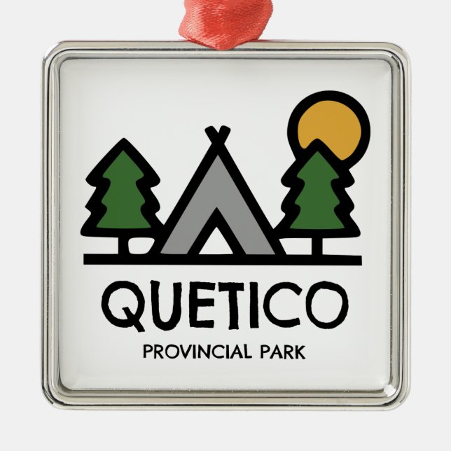 Quetico Provincial Park Metal Tree Decoration (Front)