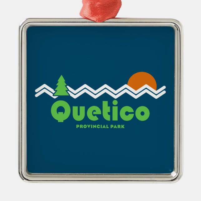 Quetico Provincial Park Retro Metal Tree Decoration (Front)