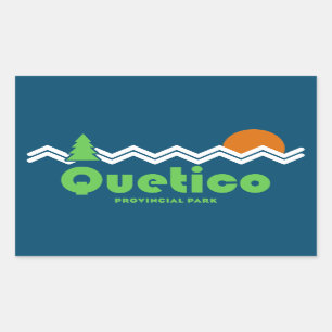 Quetico Provincial Park Retro Rectangular Sticker