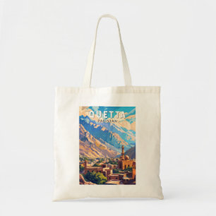 Quetta Pakistan Travel Art Vintage Tote Bag