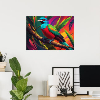 Quetzal Bird Poster