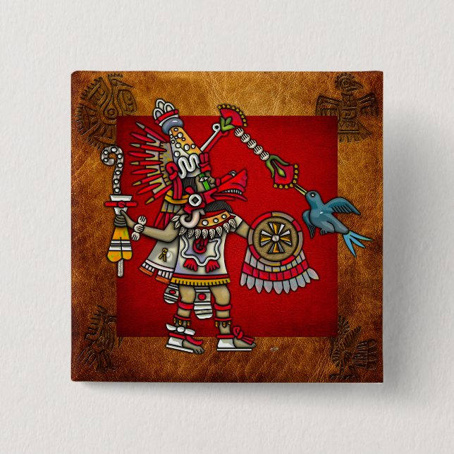 Quetzalcoatl 15 Cm Square Badge (Front)