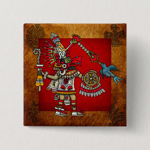 Quetzalcoatl 15 Cm Square Badge