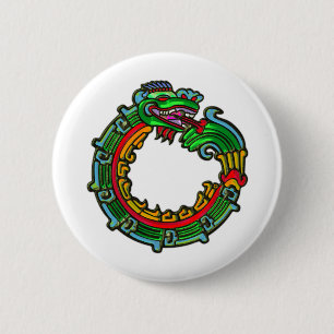 Quetzalcoatl 6 Cm Round Badge