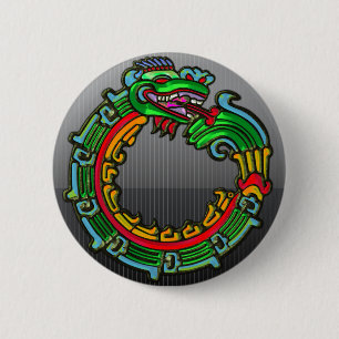 Quetzalcoatl 6 Cm Round Badge