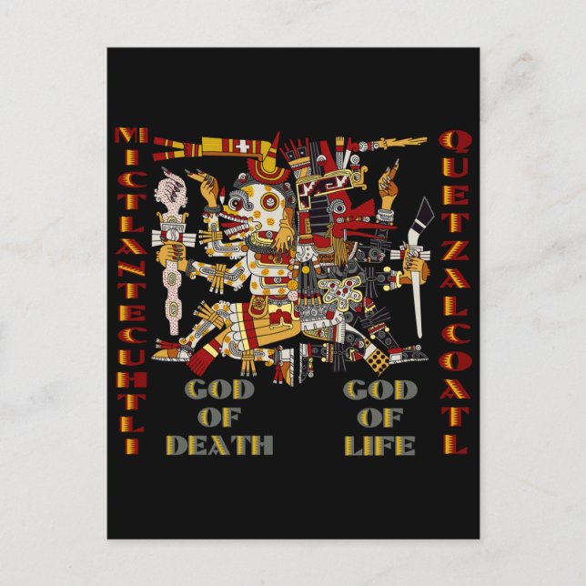 Quetzalcoatl and Mictlantecuhtli Postcard (Front)