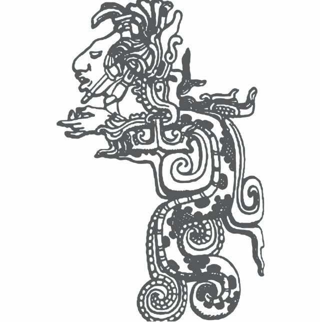 Quetzalcoatl Aztec Art Standing Photo Sculpture (Front)