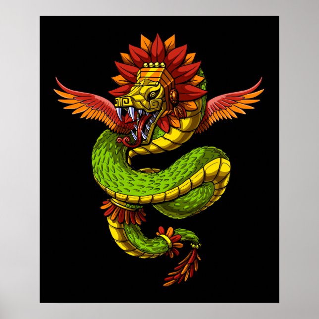 Quetzalcoatl Aztec God Poster (Front)