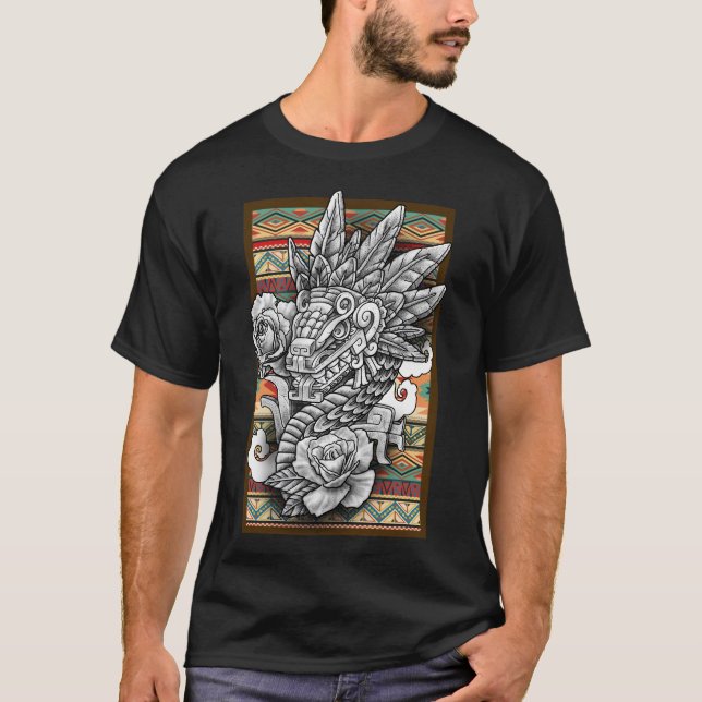 Quetzalcoatl Aztec God T-shirt (Front)