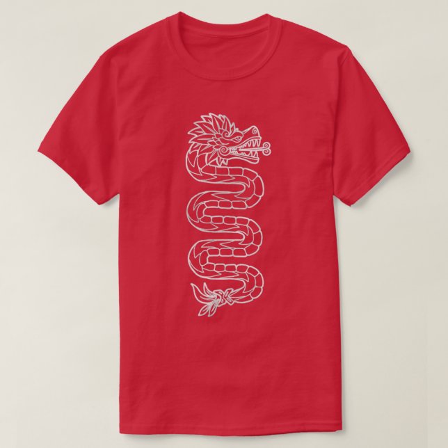 Quetzalcoatl Aztec Mayan Feathered Serpent Toltec  T-Shirt (Design Front)