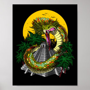 Quetzalcoatl Aztec Snake God Poster
