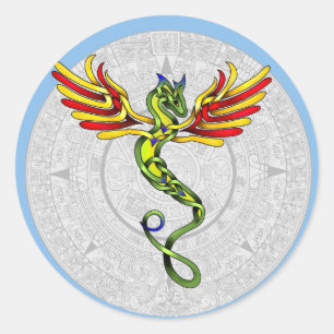 Quetzalcoatl Classic Round Sticker