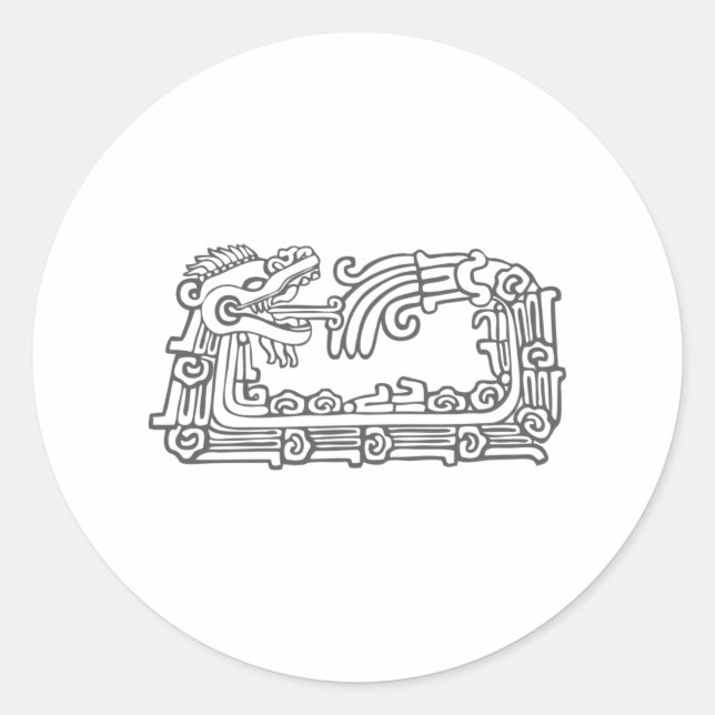 Quetzalcoatl Design Classic Round Sticker (Front)