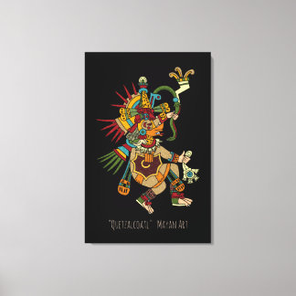 Quetzalcoatl Mayan Art  Canvas Print