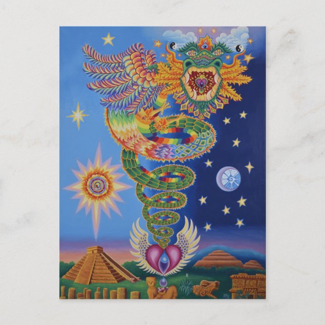 Quetzalcoatl Returns postcard (Front)