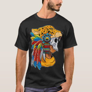 Quetzalcoatl Skull Aztec Warrior Mayan Inca Toltec T-Shirt
