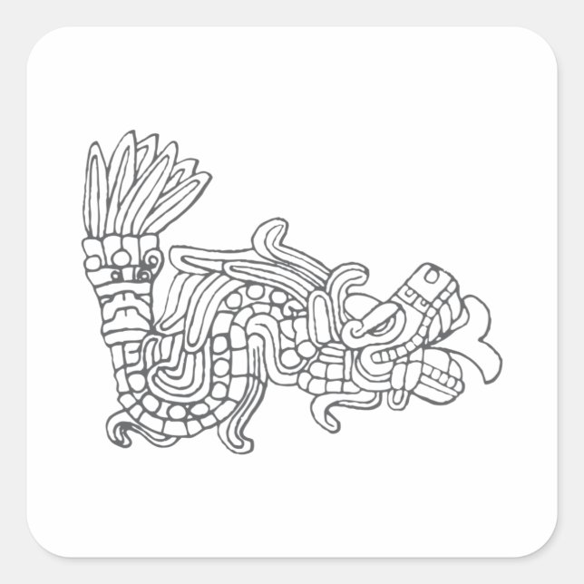 Quetzalcoatl Square Sticker (Front)