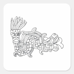 Quetzalcoatl Square Sticker